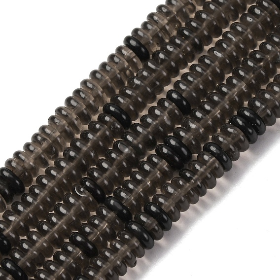 Натуральные ледяные обсидиановые бусинки, рондель