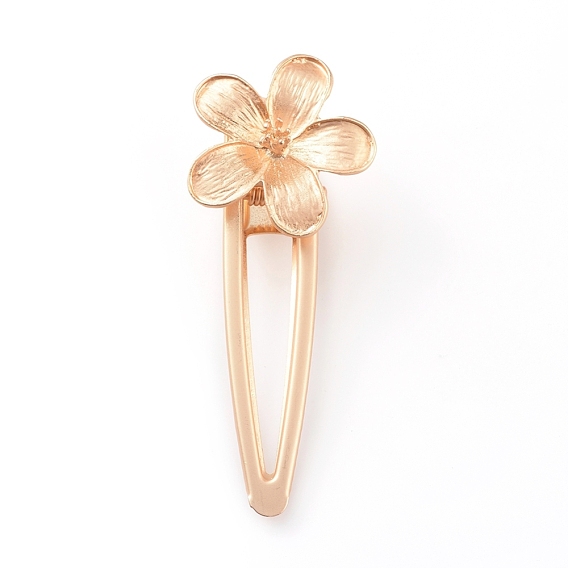 Zinc Alloy Alligator Hair Clip Findings, Cabochon Settings, For DIY Epoxy Resin, DIY Hair Accessories Making, Flower