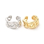 Brass Open Cuff Rings, Hollow Teardrop