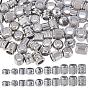 100 шт. 10 стили 201 Европейские бусины с канавками из нержавеющей стали, бусины с большим отверстием, rondelle & column
