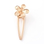 Zinc Alloy Alligator Hair Clip Findings, Cabochon Settings, For DIY Epoxy Resin, DIY Hair Accessories Making, Flower