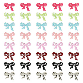 40 шт. 8 цвета окрашенные распылением непрозрачные акриловые бусины, бантом