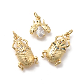 Латунные микро проложить кубического циркония подвески, обереги от насекомых, без кадмия и без свинца, стойки покрытие, долговечный, реальный 18 k позолоченный, с целью перехода в кольце