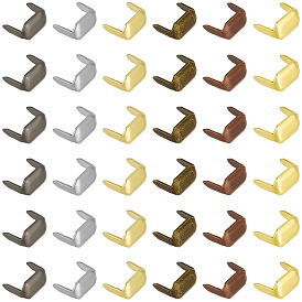 180Pcs 6 Colors Rectangle Brass Belt Loop Fastener, for Belt, Bag Replacement Accessories