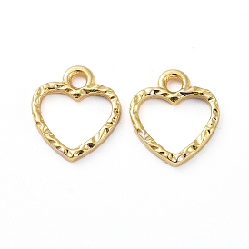 Zinc Alloy Open Back Bezel Pendants, For DIY UV Resin, Epoxy Resin, Pressed Flower Jewelry, Heart