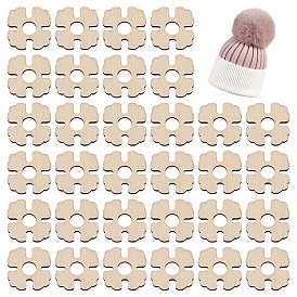 120шт. кнопки МДФ, 1-луночное, цветок