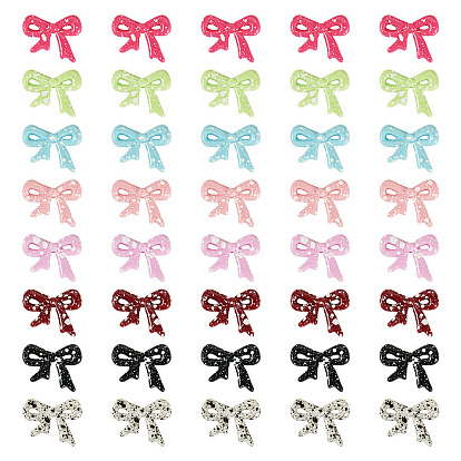 40 шт. 8 цвета окрашенные распылением непрозрачные акриловые бусины, бантом