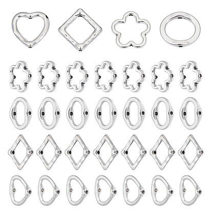 120 шт. 4 стили тибетского стиля оправа из бисера из сплава, без свинца и без кадмия, разнообразные