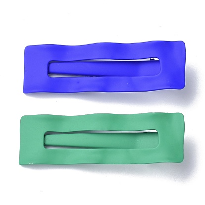 Аксессуары для волос окрашенные спреем железные заколки из кожи аллигатора, прямоугольные