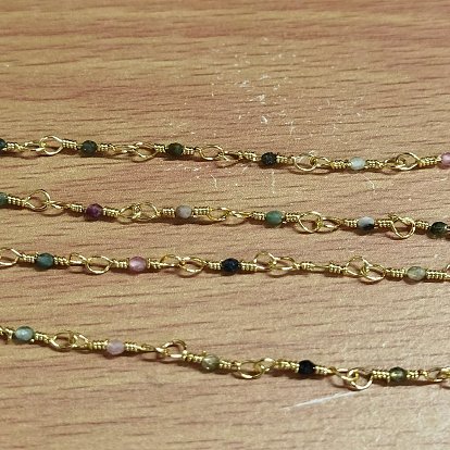 Натуральные драгоценные камни ручной работы из бисера, с 304 фурнитурой из нержавеющей стали, несварные, круглые, граненые, с катушкой