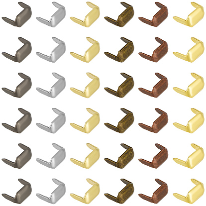 180Pcs 6 Colors Rectangle Brass Belt Loop Fastener, for Belt, Bag Replacement Accessories