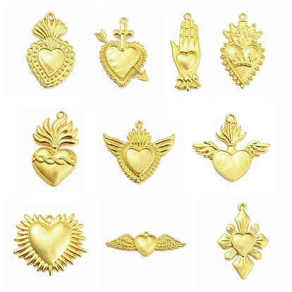 Подвеска из сплава со стразами, сердце