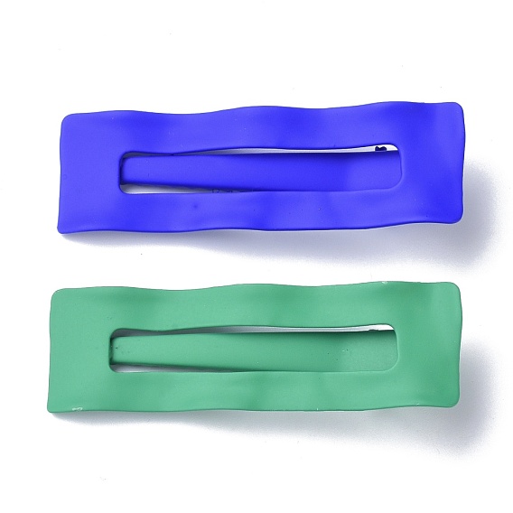 Hair Accessories Spray Painted Iron Alligator Hair Clips, Rectangle