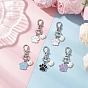 Подвесные украшения из эмалевого сплава с отпечатками лап и кошек, с поворотными застежками когтя омара
