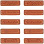 PU Leather Labels, Handmade Embossed Tag, with Holes, for DIY Jeans, Bags, Shoes, Hat Accessories, Rectangle with Word