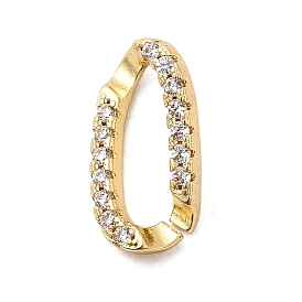 Латунные микропаве прозрачные кубические цирконии витые овальные соединительные кольца, стойки покрытие, долговечный, без свинца и без кадмия