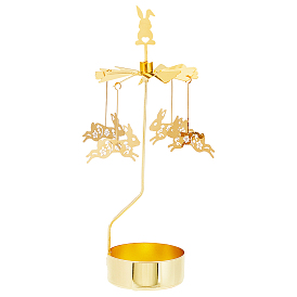 Вращающаяся подставка для свечей из нержавеющей стали, вращающийся карусельный держатель для чайных ламп, для свадебного украшения рождественской вечеринки