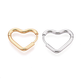 Серьги из 304 нержавеющей стали, сердце