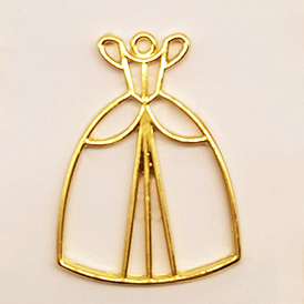 Подвесные подвески из сплава, для diy уф смолы, эпоксидная смола, Прессованные цветочные украшения, без кадмия и без свинца, платье принцессы