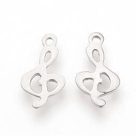 201 Stainless Steel Pendants, 
Musical Note