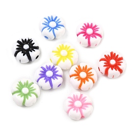 Непрозрачные акриловые бусины, цветок