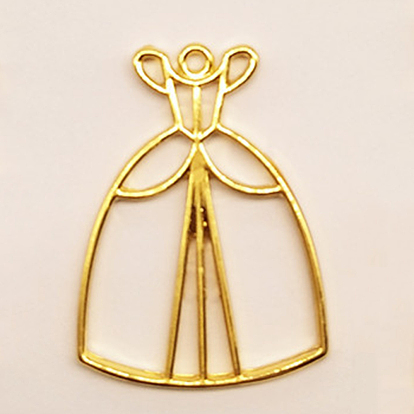 Подвесные подвески из сплава, для diy уф смолы, эпоксидная смола, Прессованные цветочные украшения, без кадмия и без свинца, платье принцессы