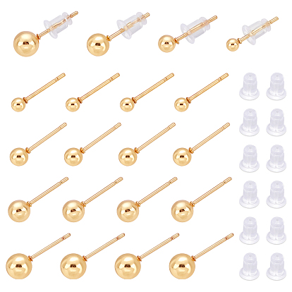 Вакуумное покрытие pvd 304 серьги-гвоздики из нержавеющей стали, с силиконовыми гайками для ушей