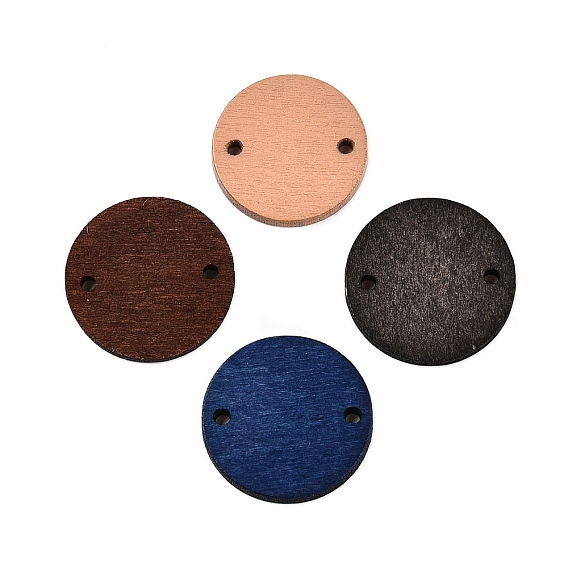 Соединительные элементы из древесины тополя, окрашенные, плоско-круглые