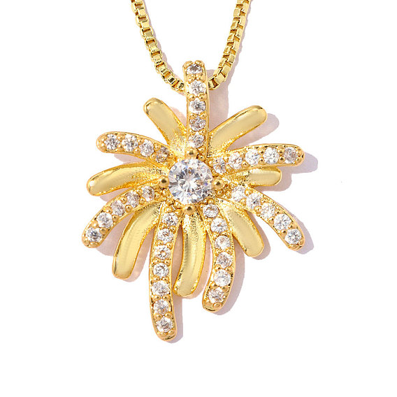 Латунные подвески с фианитами, фейерверки, ионное покрытие (ip), зеркальная полировка