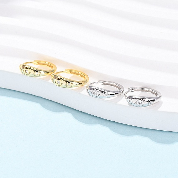 Фейерверк 925 серьги-кольца из стерлингового серебра с микропаве из прозрачных кубических цирконий