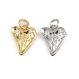 Латунные микро проложить кубического циркония подвески, подвески в виде сердца с цветочным узором, с целью перехода в кольце, стойки покрытие, долговечный, без свинца и без кадмия