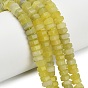 Натуральные нефритовые бусины, цвет лимона , граненые, шестиугольник