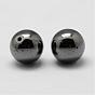 Non-magnetic Synthetic Hematite Beads, Half Drilled, Round