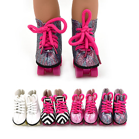 PVC Doll Roller Skates, for American 18 Inch Girl Doll Accessories