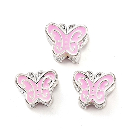 Brass Enamel Beads, Butterfly, Lead Free & Cadmium Free, Long-Lasting Plated