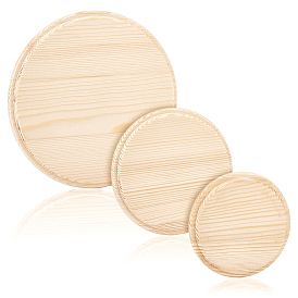 3 шт 3 стили незаконченные деревянные подставки для фигурок, плоско-круглые