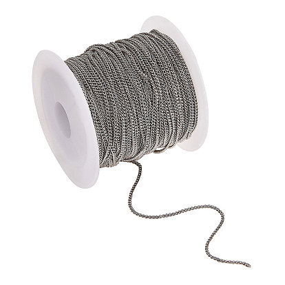 Латунь бордюр цепи, витые цепочки, несварные, с катушкой, овальные, без свинца, без никеля и без кадмия