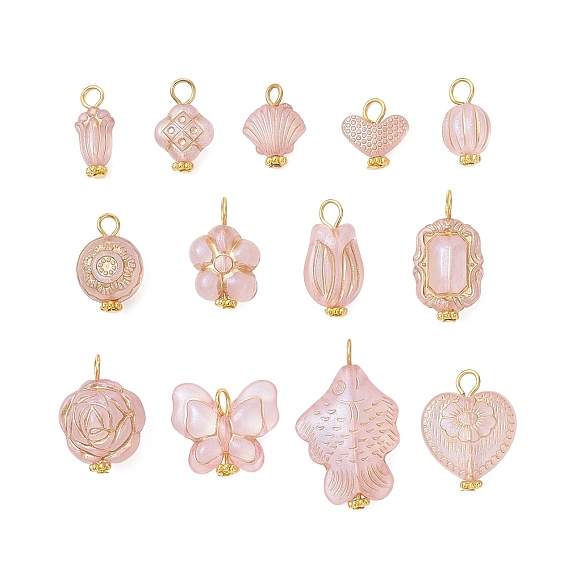 Прозрачные акриловые подвески, с железными контактами, разнообразные