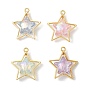 Акриловые подвески, звезды прелести, с подвесками из сплава и обручем из медной проволоки