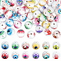 44шт 8 стили УФ-покрытие переливающиеся акриловые бусины, круглые с глаз
