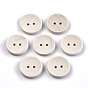 Natural Wood Buttons, 2-Hole, Unfinished Wooden Button, Concave Round