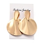 Twist Flat Round Iron Stud Earrings for Girl Women
