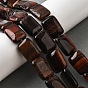 Нити бусин из натурального красного тигрового глаза, прямоугольные