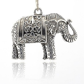 Tibetan Style Alloy Animal Pendants, Elephant Pendants