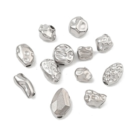 Кованые 304 бусины из нержавеющей стали, самородки