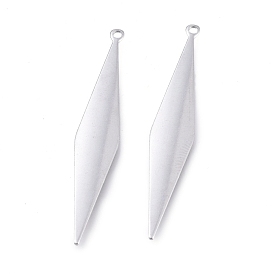 Pendentifs en acier inoxydable, Coupe au laser, losange
