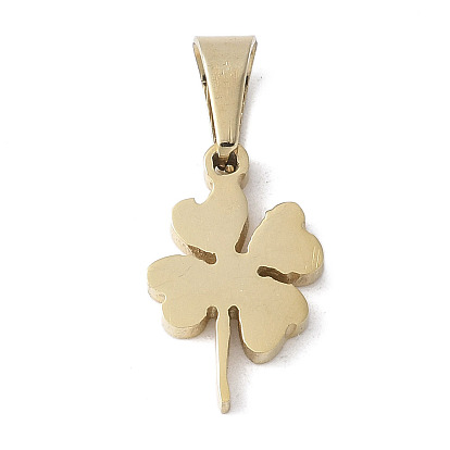 304 прелести нержавеющей стали, ионное покрытие (ip), подвеска в виде четырехлистного клевера