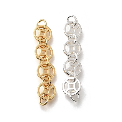 Латунь 4 монеты звенья соединительные подвески, без кадмия, без никеля и без свинца, с прыжковых колец