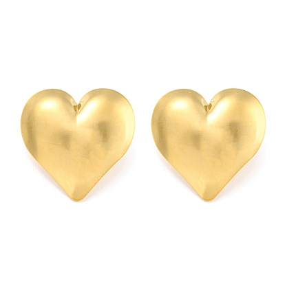 Ионное покрытие (ip) 304 серьги-гвоздики из нержавеющей стали для женщин, сердце