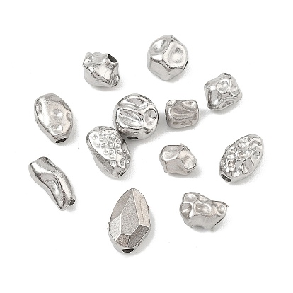 Кованые 304 бусины из нержавеющей стали, самородки